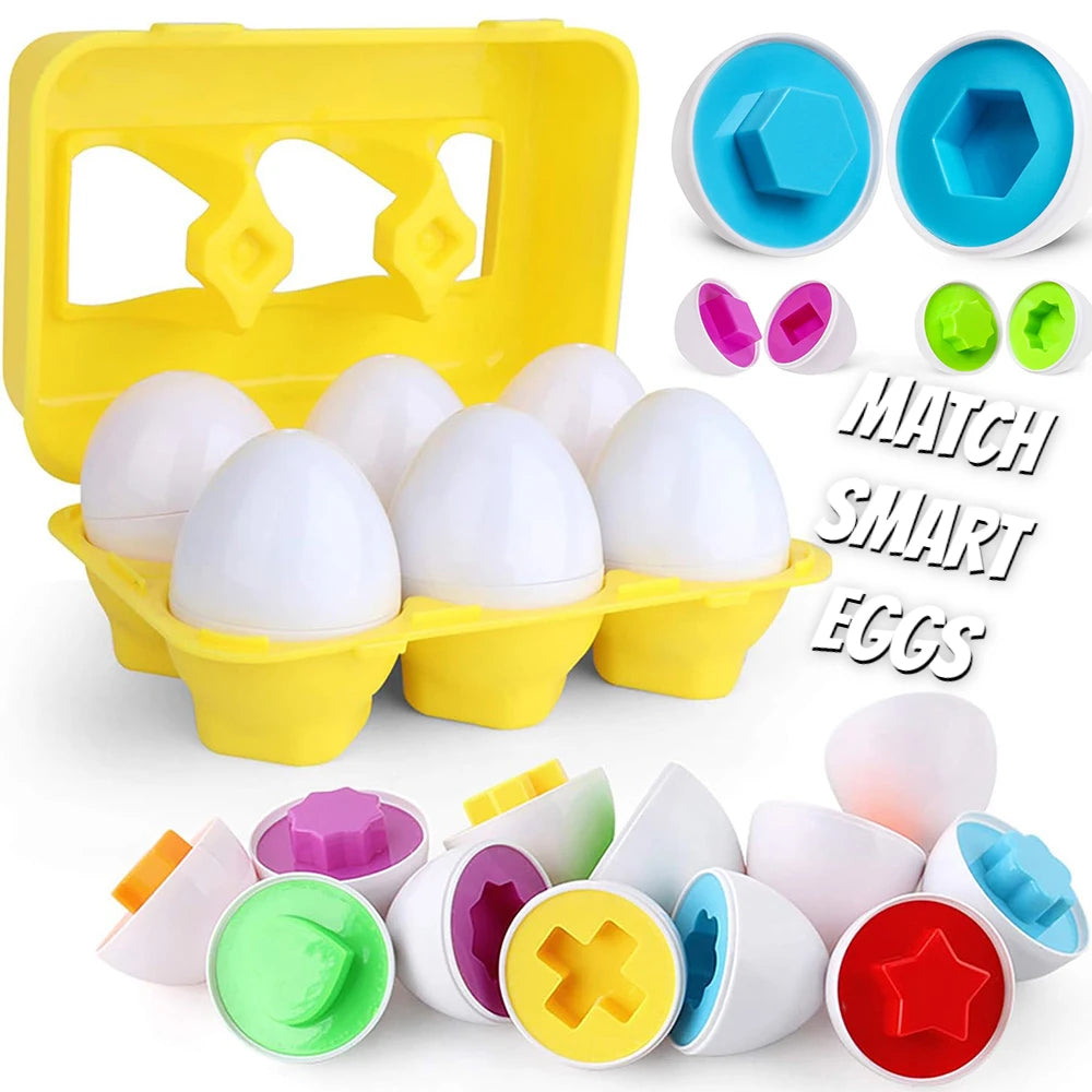 JUGUETE DIDACTICO 6 HUEVOS MONTESSORI