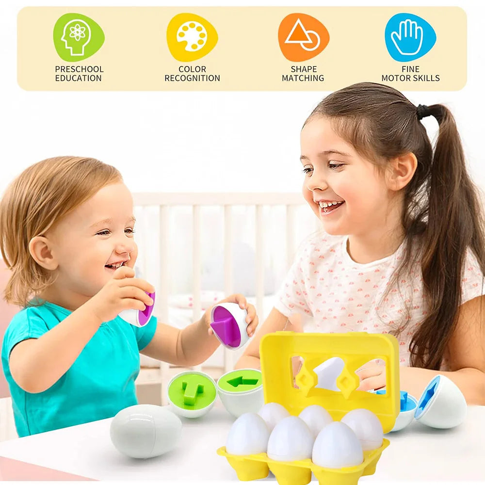 JUGUETE DIDACTICO 6 HUEVOS MONTESSORI