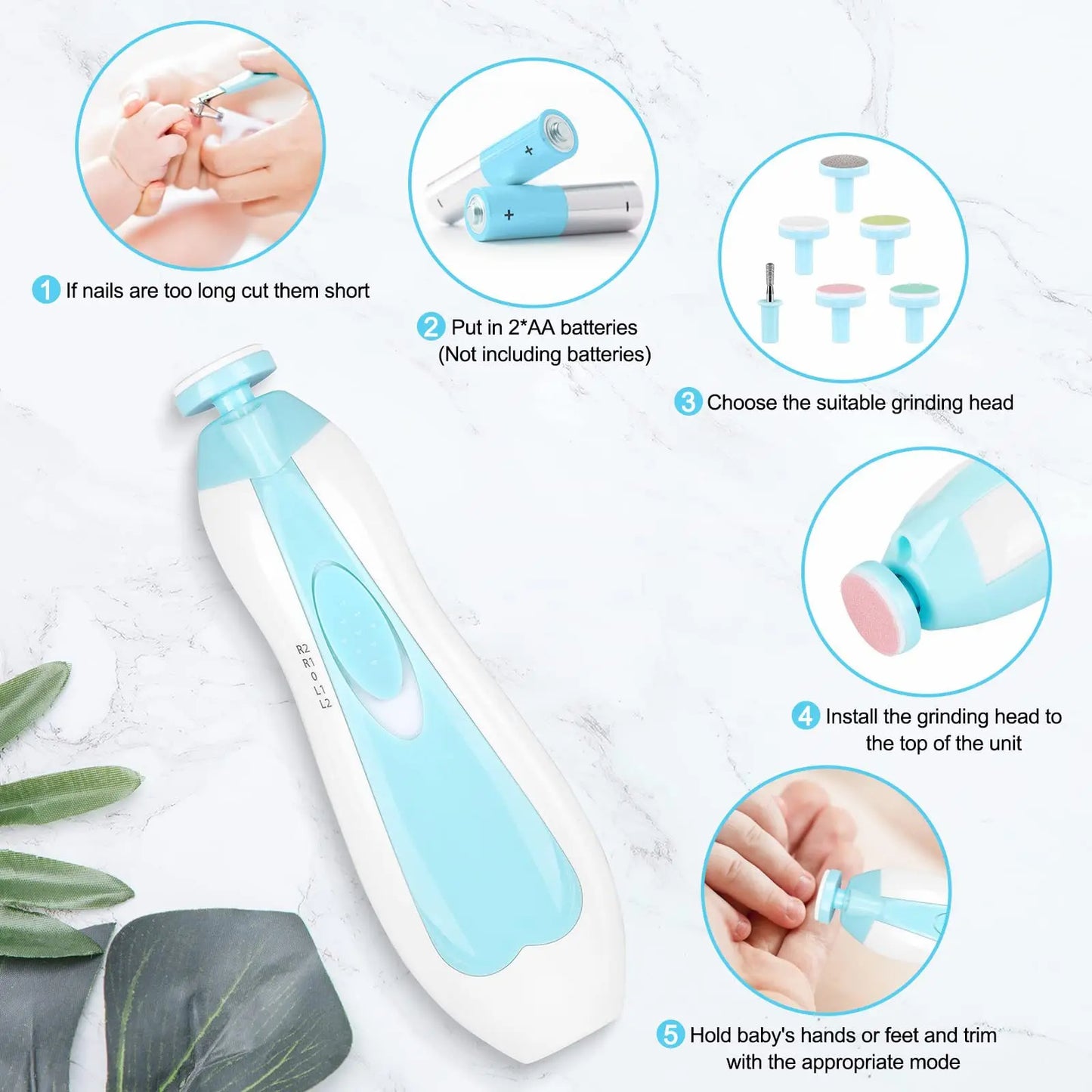 Limpiador De Uñas Para Bebe 6 en 1